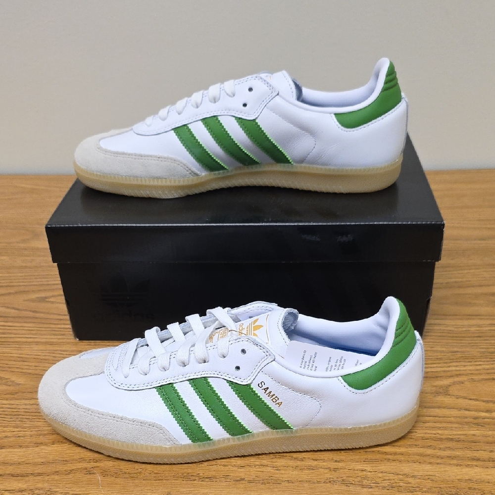 Adidas Samba ADV Cloud White/Crew Green Men's Size 10.5 JP8522 New